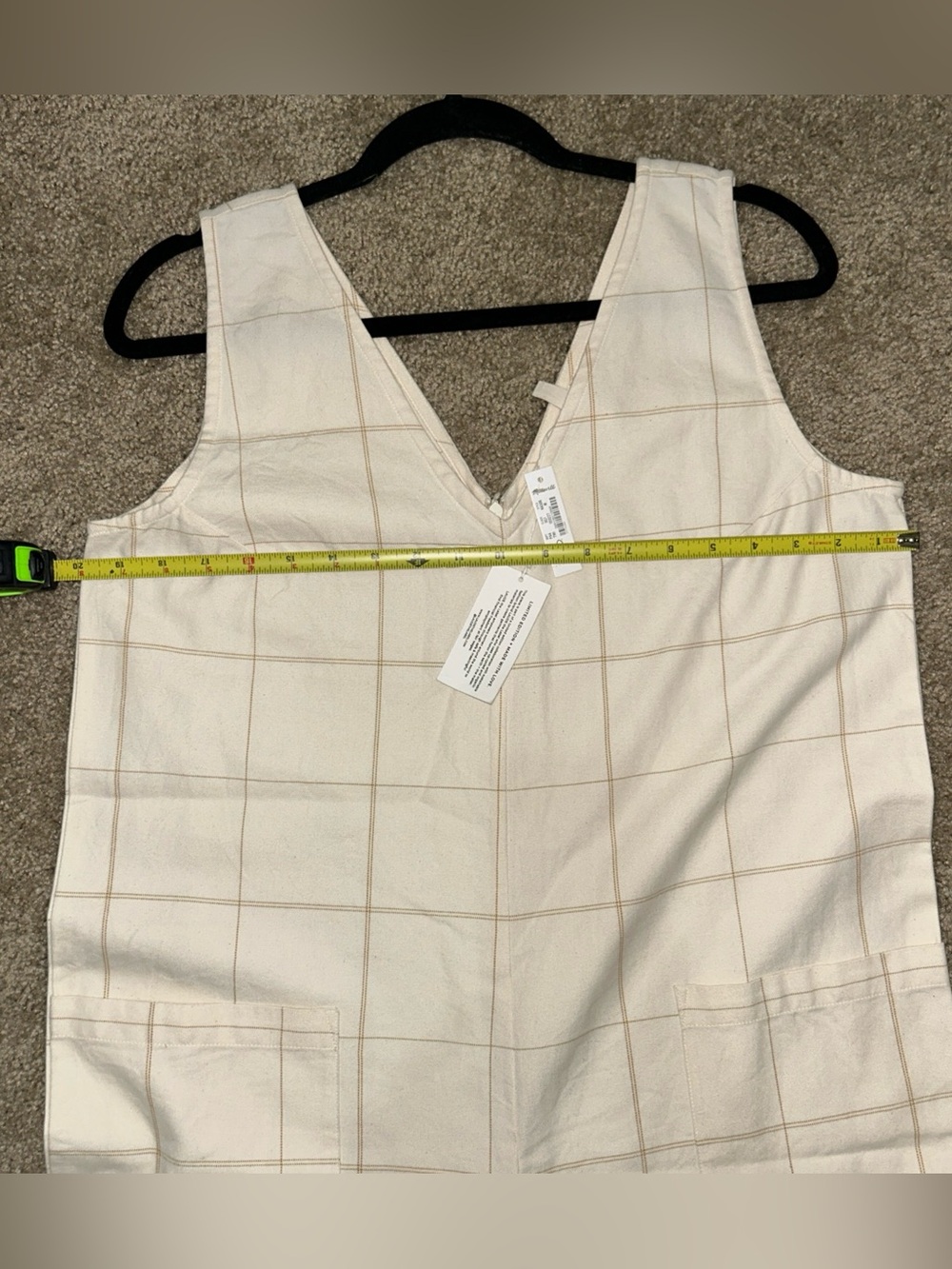 Madewell x LAUDE the Label Windowpane Cropped Jumpsuit Women's Medium NWT - Picture 12 of 13